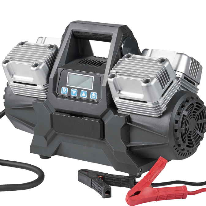 300L Portable Compressor Double Cylinders 200PSI Car Inflator Heavy Duty Air Compressor for Car Truck SUV ATV and Bus